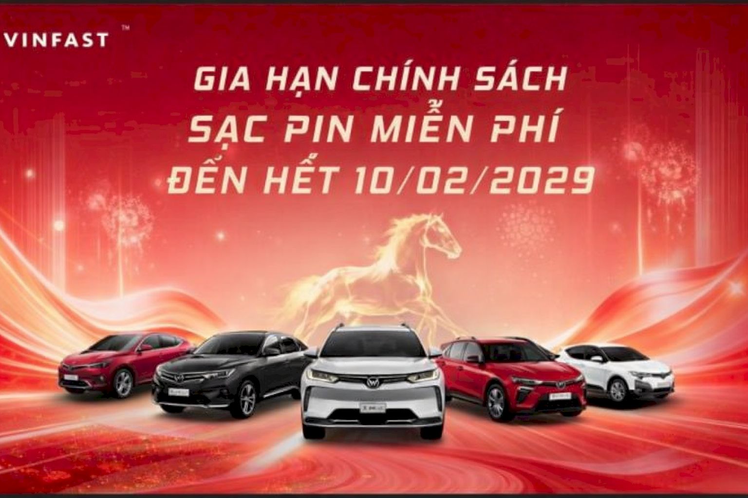 VinFast Gia Hạn Miễn Phí Sạc Ô Tô Điện Đến 10/02/2029 – Ưu Đãi Vượt Trội Cho Người Dùng Xe Điện Việt Nam