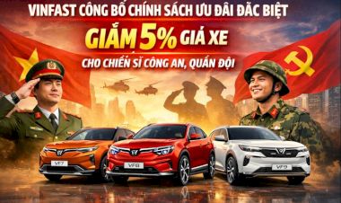 VinFast Công Bố Chính Sách Ưu Đãi Đặc Biệt - Giảm 5% Giá Xe Cho Chiến Sĩ Công An, Quân Đội