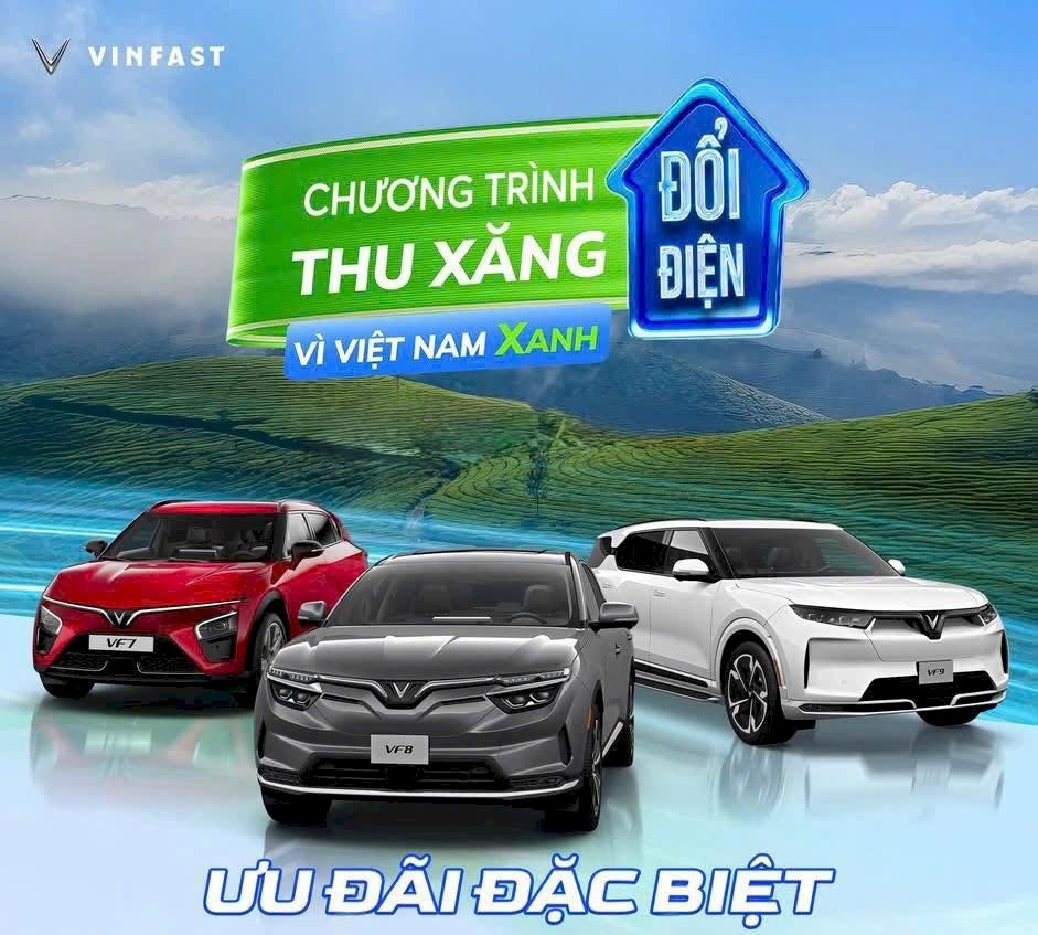 VinFast Công Bố Chương Trình "Thu Xăng - Đổi Điện" Năm 2026 - Ưu Đãi 3% Giá Xe