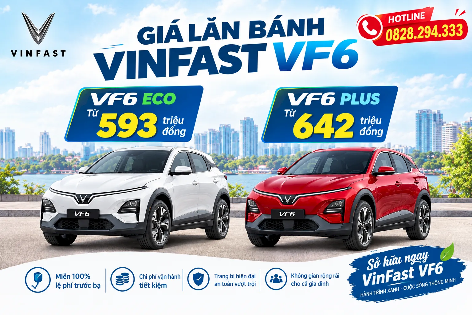 Giá lăn bánh VinFast VF6 tháng 10/2026 | VinFast Long Biên